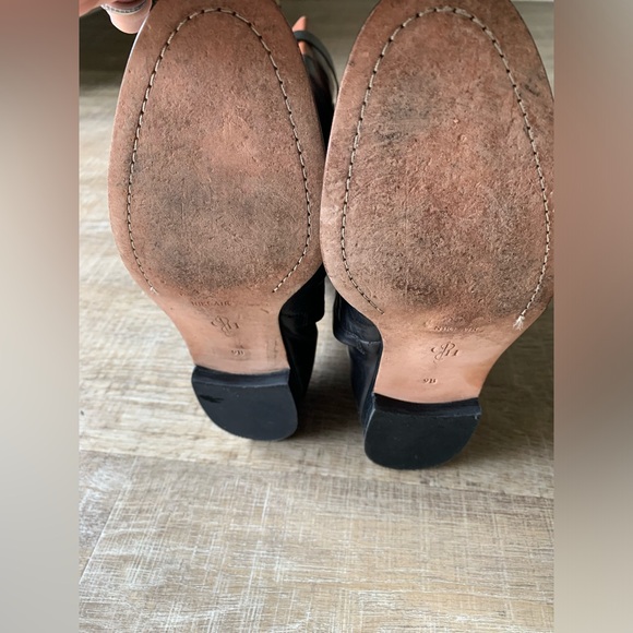 Cole Haan NikeAir Tall Knee High Riding Black Brown Leather Boots Women’s 9B - Picture 5 of 16